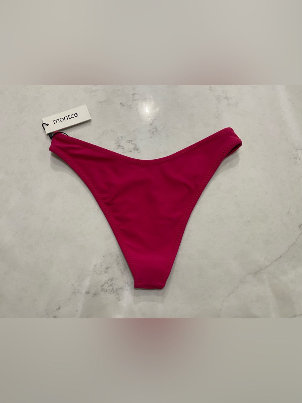 NWT Montce Lulu Bikini Bottom in Raspberry